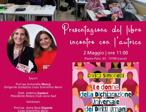 Incontro con Enrica Simonetti, autrice del libro “Le donne della Dichiarazione Universale dei Diritti Umani”